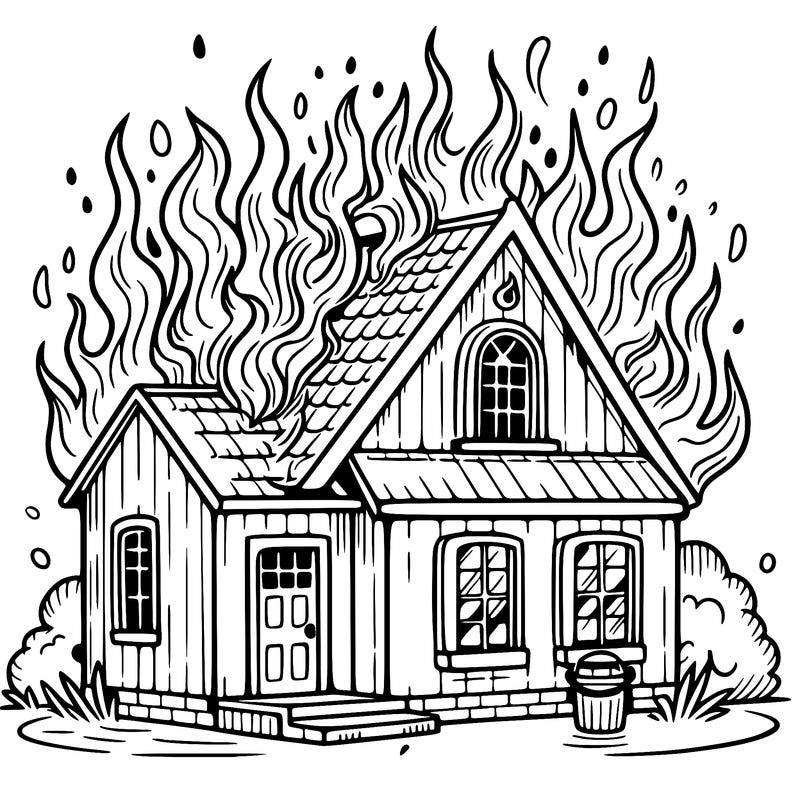 house on fire