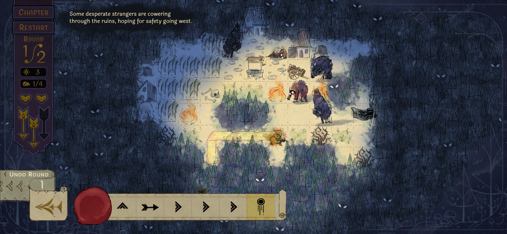 Howl - Turn based tactical combat in Howl featuring a grid based map and living ink art style