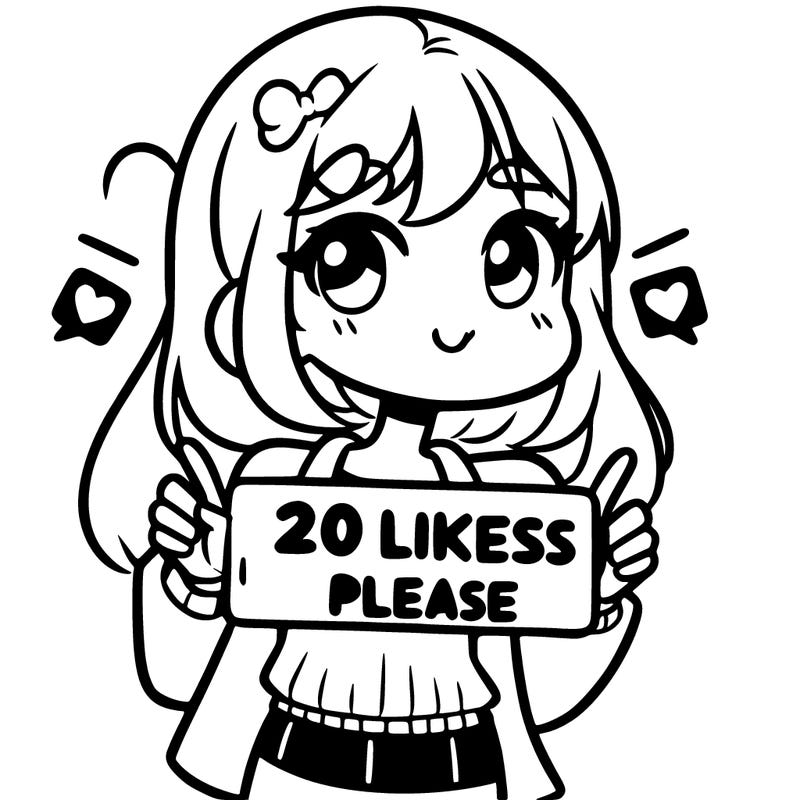 a girl saying 20 likes please