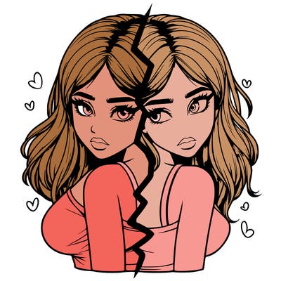 realistic girl split