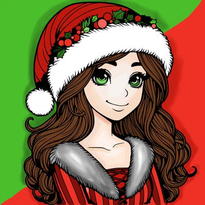 realistic christmas  girl