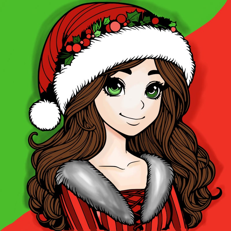 realistic christmas  girl