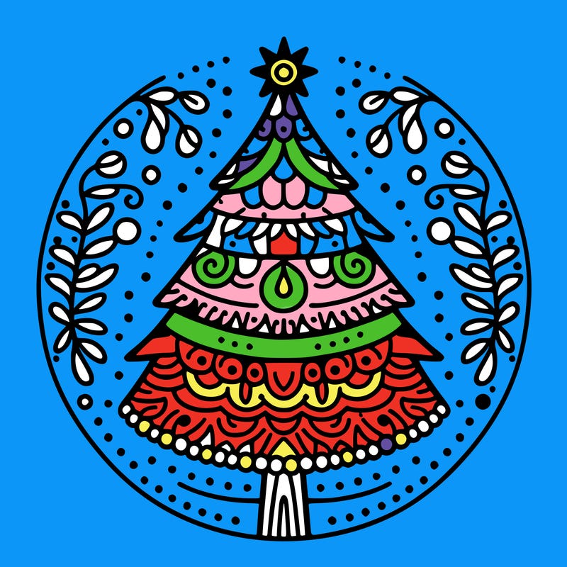 mandala sapin de noel