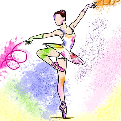 realistic person doing ballet