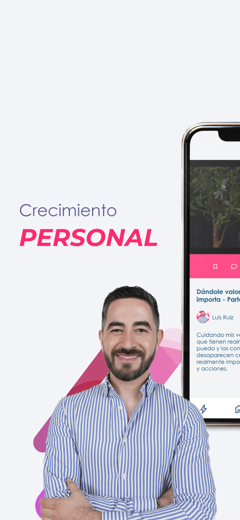 FTN app screenshot showing the personal growth section and a LATAM coach