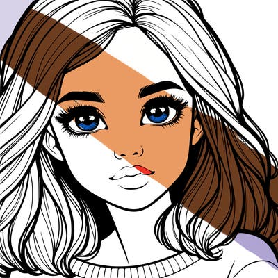 realistic girl whith cute eyes