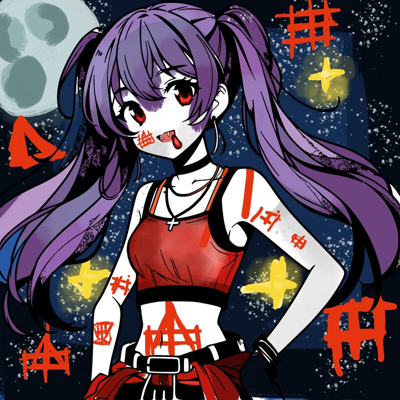 anime girl wearing crop top