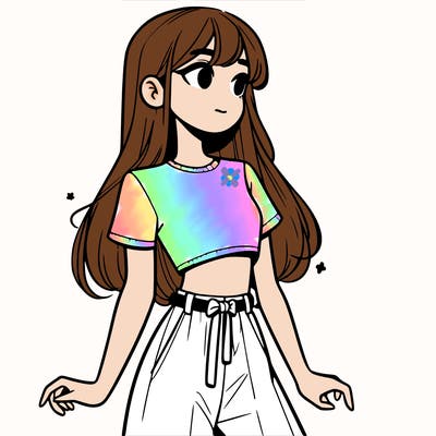 girl in a cute crop top