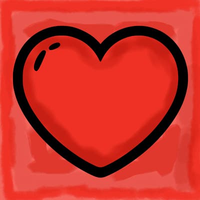 a blank heart