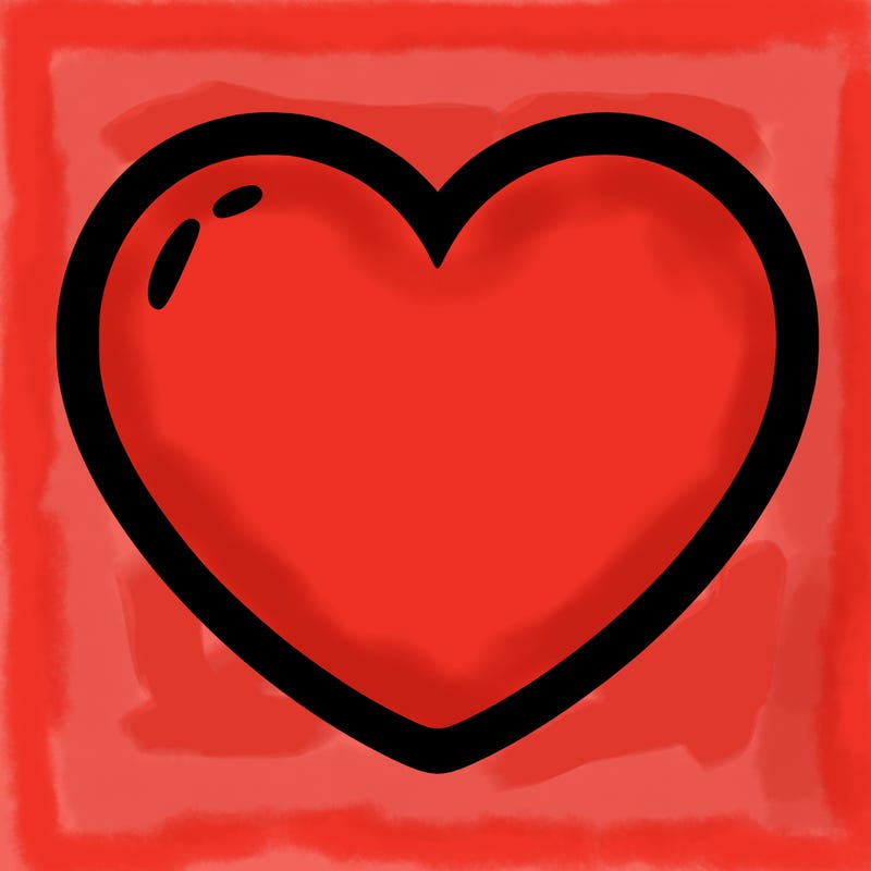 a blank heart