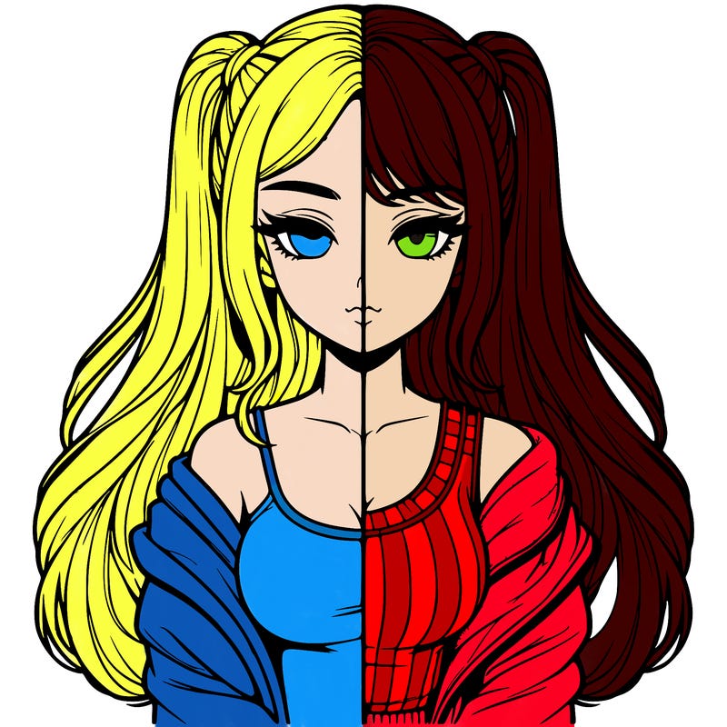 realistic girl split