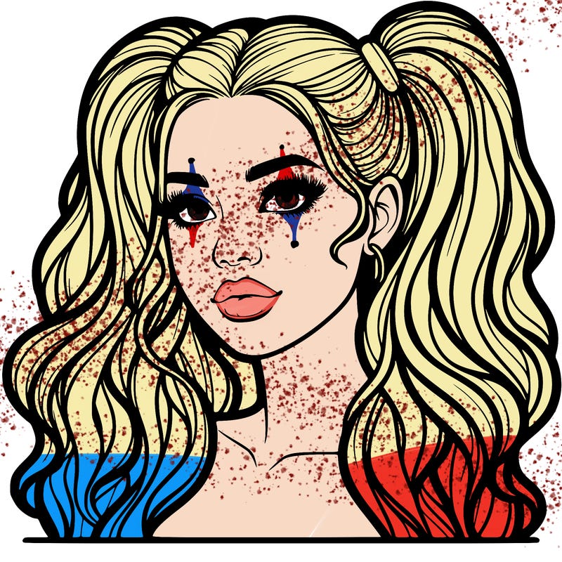 realistic woman with high pigtails