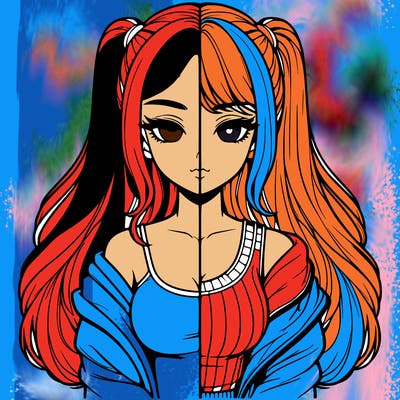 realistic girl split