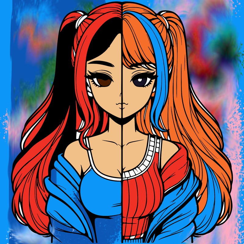 realistic girl split