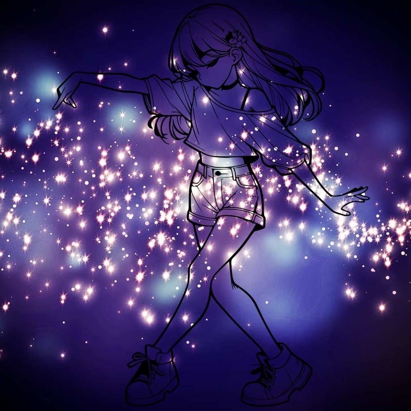 realistic girl danceing