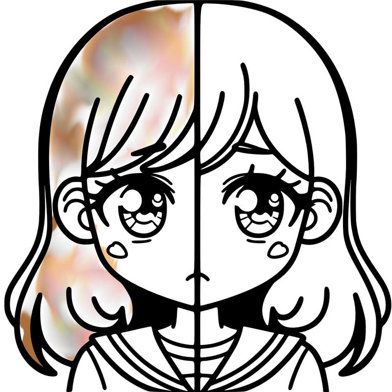 a split of a girl