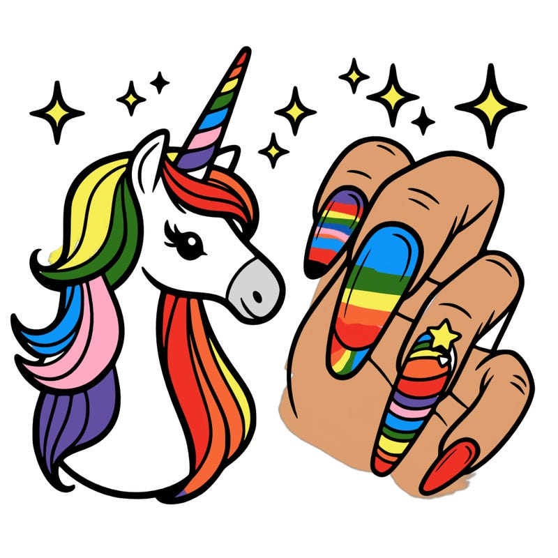 unicorn nails