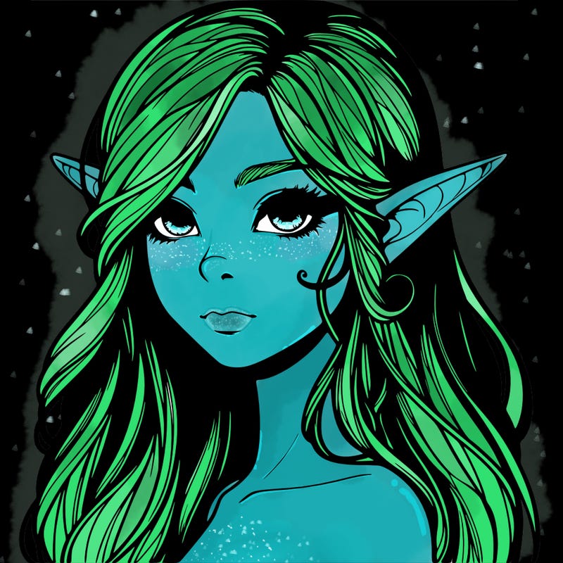 elf girl realistic dark fantasy