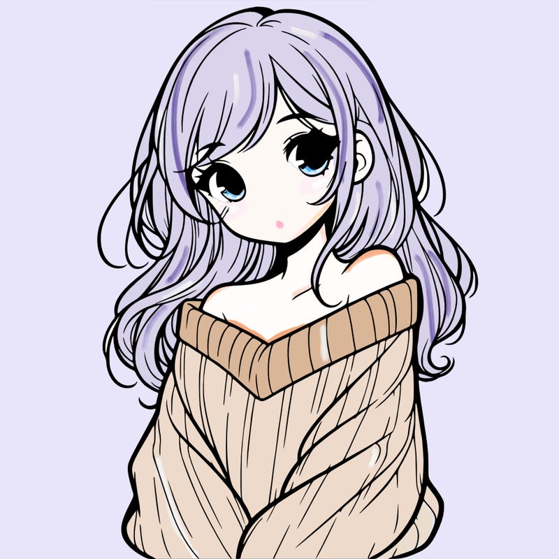 shy pretty girl wearing a sweater that is falling off one shoulder portrait