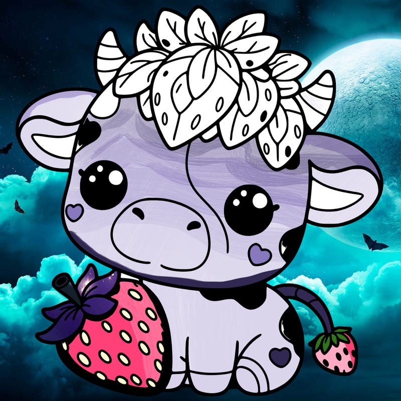 cute strawberry cow