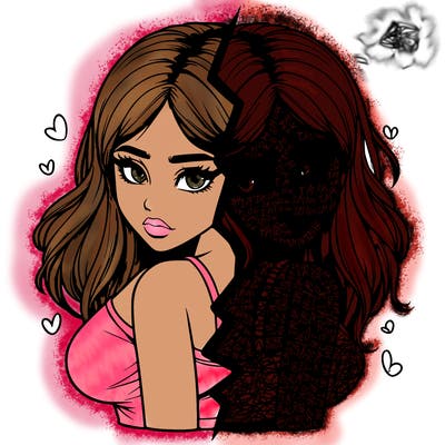 realistic girl split