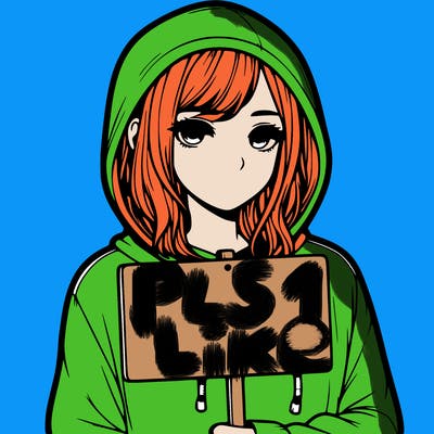 realistic girl with shoulder length hair wearing a hoodie holding a sign