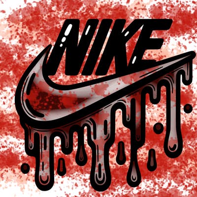 dripping nike logo