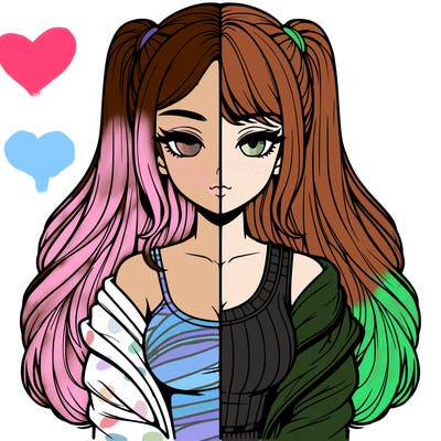 realistic girl split