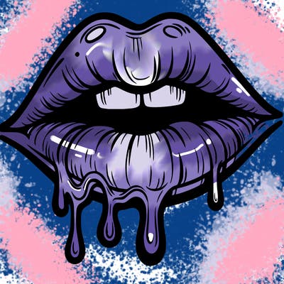 lips that look realistic and drip