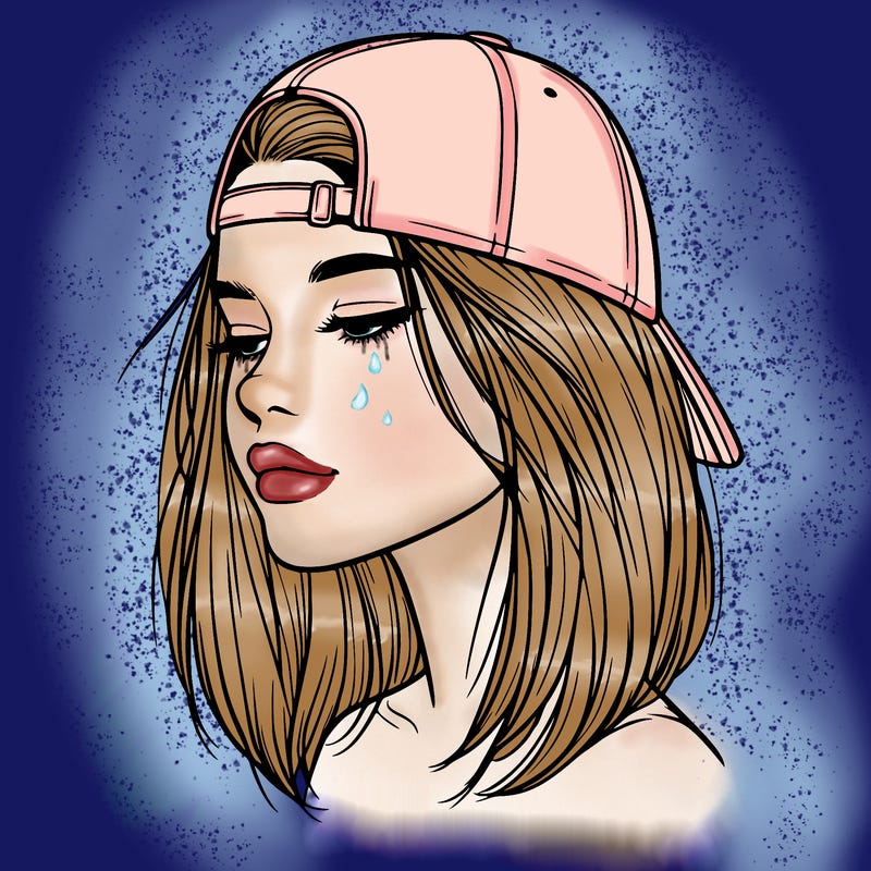 realistic  girl with a backwards hat