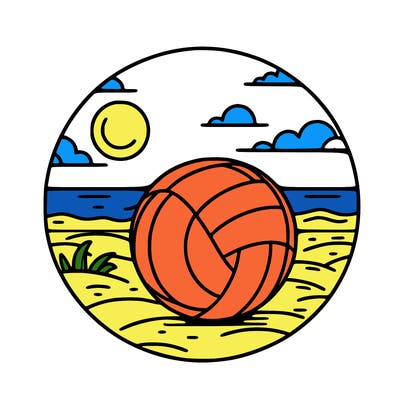 volleyball on a beach