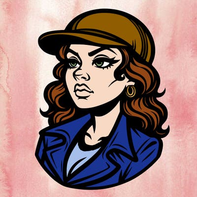 portrait of a gangster woman