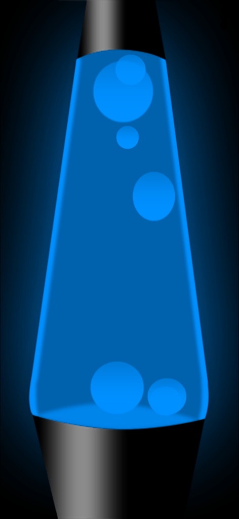 Lava Lamp Simulator - A virtual blue lava lamp with glowing bubbles for a relaxing atmosphere