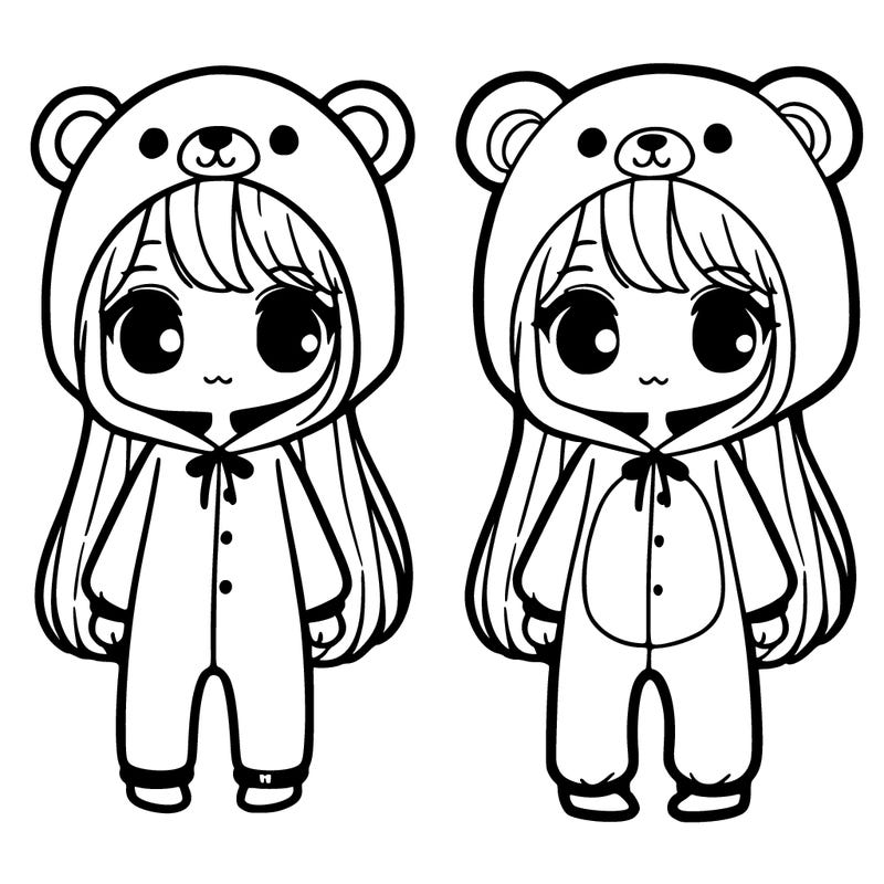 girl in a bear onesie