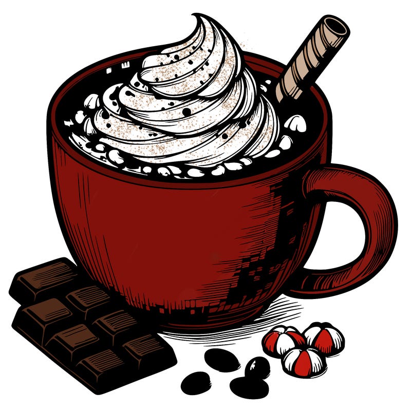 realistic cup of hot chocolate