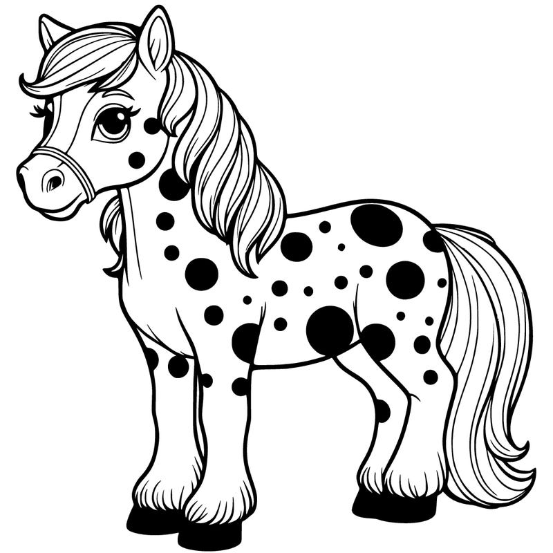 hrose realistic with spots