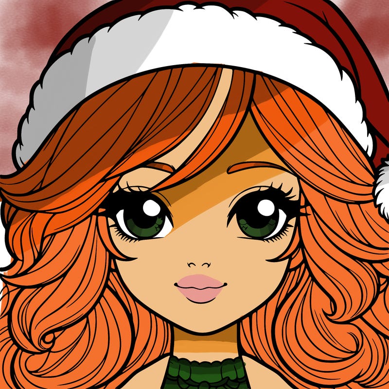 realistic christmas girl