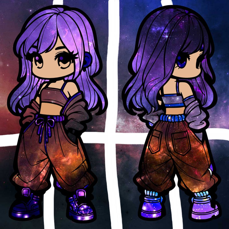 girl in crop top and baggy pants