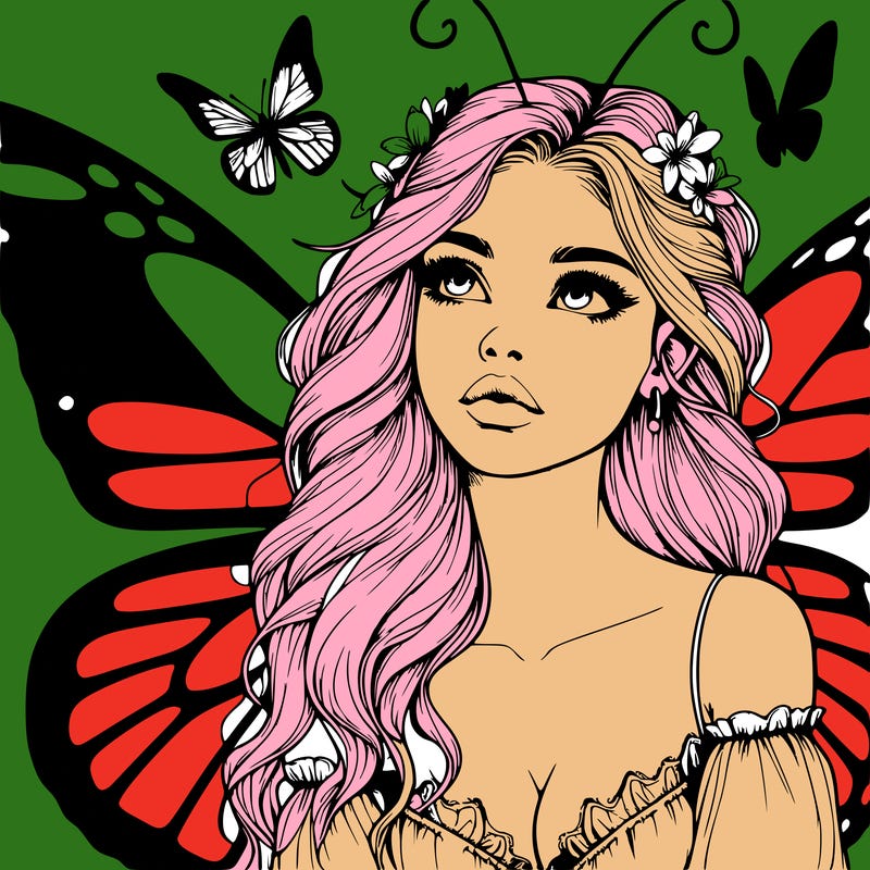 butterfly fairy realistic girl