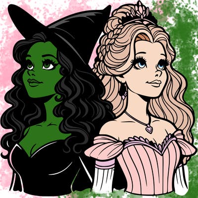 'elphaba and glinda (realistic)