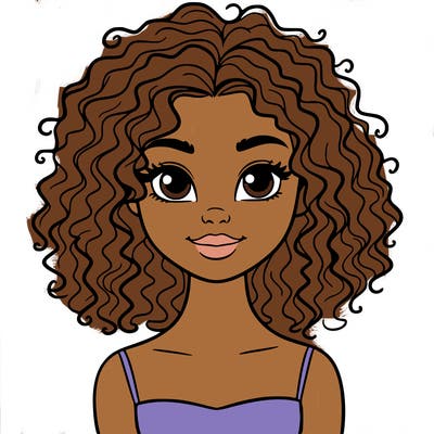 woman with curly hair