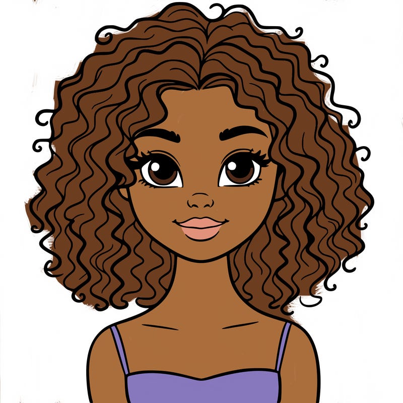 woman with curly hair