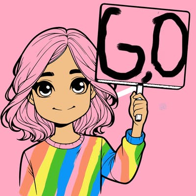 realistic girl holding up a sign