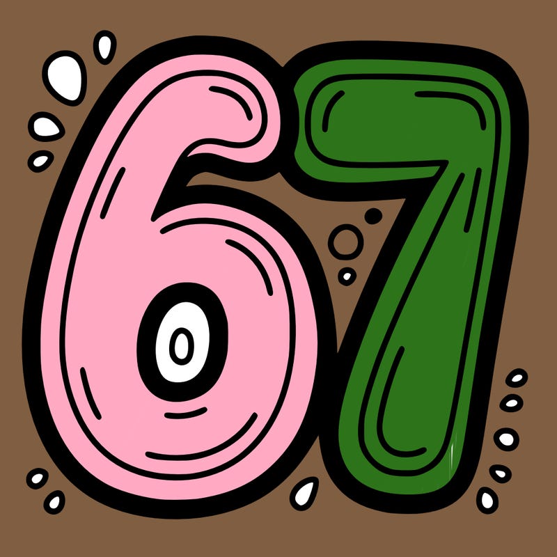 the number 67