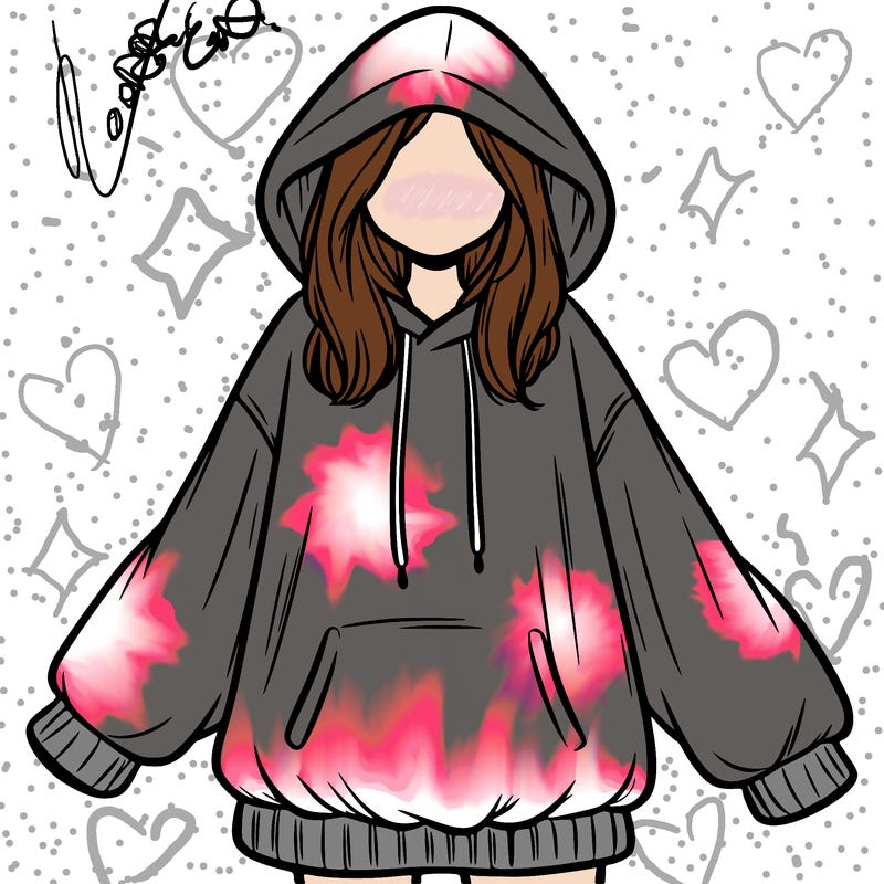 girl in oversized hoodie