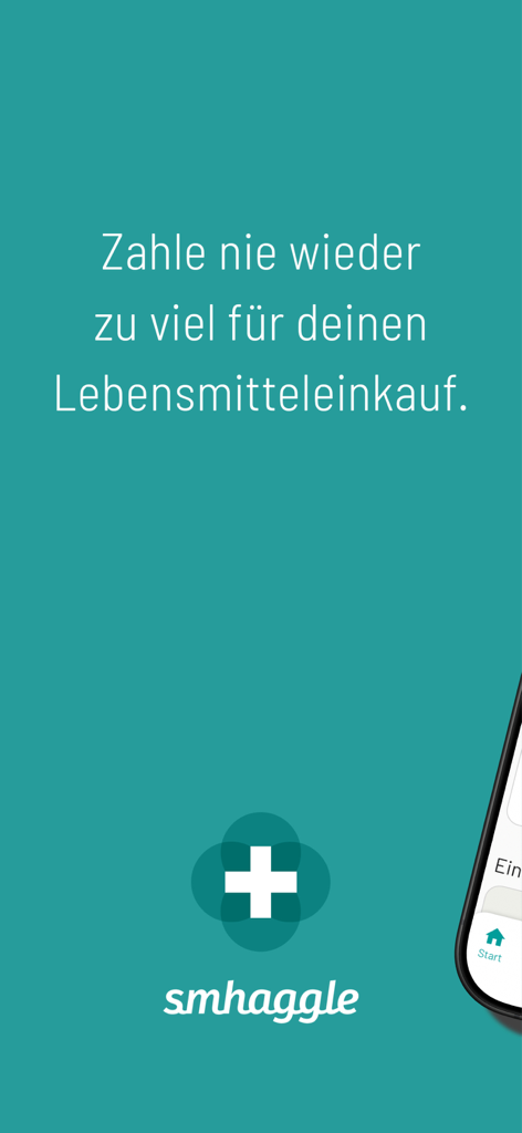 smhaggle - Smhaggle app splash screen with a slogan about saving money on groceries