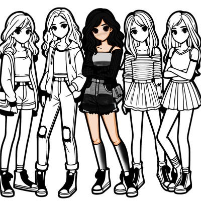 a group of teenage girls