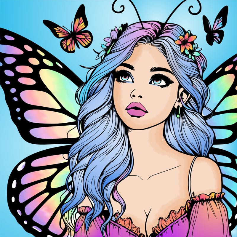 butterfly fairy realistic girl