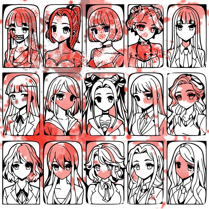 girls that look diffrent anime