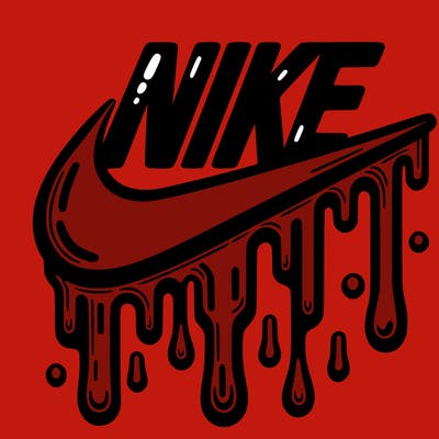 dripping nike logo